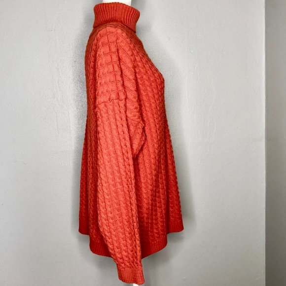 VTG Tower Hill Cable Knit Turtleneck Sweater Tunic - Picture 4 of 8